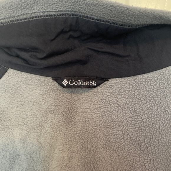 Columbia Men’s Full Zip Fleece Jacket Size L Gray Black Zip Pockets Fall Winter - Picture 4 of 8